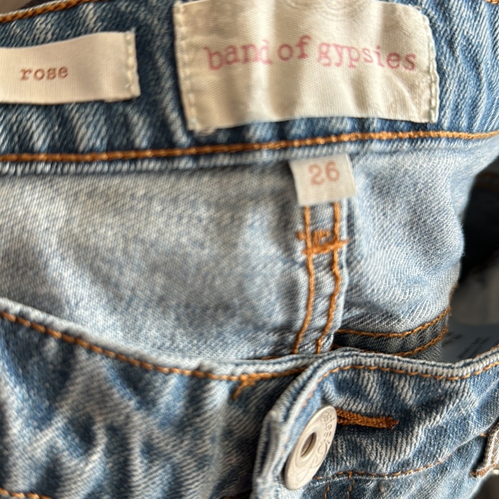 Rose shorts with studs juniors 26 band of gypsies denim jeans - Picture 4 of 4